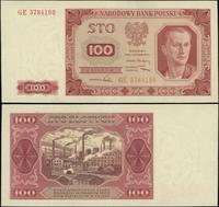 100 złotych 1.07.1948, seria GE, numeracja 57841