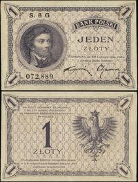 1 złoty 28.02.1919, seria 6 G, numeracja 072889,