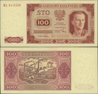 100 złotych 1.07.1948, seria KL, numeracja 64455