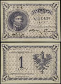 1 złoty 28.02.1919, seria 21 E, numeracja 065540