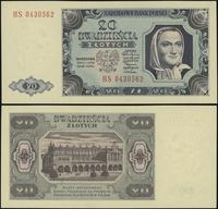 20 złotych 1.07.1948, seria HS, numeracja 043056