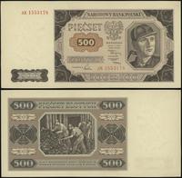 500 złotych 1.07.1948, seria AK, numeracja 15531
