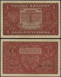1 marka polska 23.08.1919, seria I-DB, numeracja
