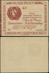 blankiet składki 10.000 marek polskich z 1923 ro
