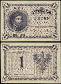 1 złoty 28.02.1919, seria 11 E, numeracja 007508