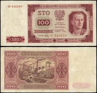100 złotych 1.07.1948, seria H, numeracja 640259