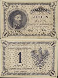 1 złoty 28.02.1919, seria 21 I, numeracja 045351