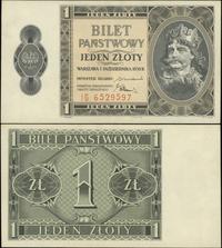 1 złoty 1.10.1938, seria IG, numeracja 6529597, 