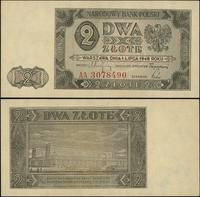 2 złote 1.07.1948, seria AA, numeracja 3078490, 