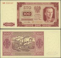 100 złotych 1.07.1948, seria KM, numeracja 51621