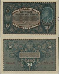 10 marek polskich 23.08.1919, seria II-U, numera