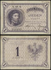 1 złoty 28.02.1919, seria 86 B, numeracja 010889