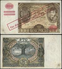 100 złotych 9.11.1934 (1939), z nadrukiem Genera