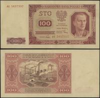 100 złotych 1.07.1948, seria AG, numeracja 58573