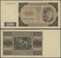 500 złotych 1.07.1948, seria AY, numeracja 02016