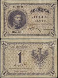 1 złoty 28.02.1919, seria 82 B, numeracja 063340