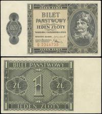 1 złoty 1.10.1938, seria D, numeracja 2246755, k