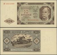 10 złotych 1.07.1948, seria AY, numeracja 221250