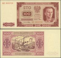 100 złotych 1.07.1948, seria KE, numeracja 00557