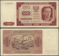 100 złotych 1.07.1948, seria K, numeracja 345260