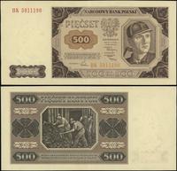 500 złotych 1.07.1948, seria BK, numeracja 59111