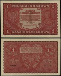 1 marka polska 23.08.1919, seria I-O, numeracja 