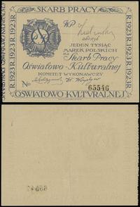 kwit datku 1.000 marek polskich 1923, numeracja 