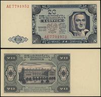 20 złotych 1.07.1948, seria AE, numeracja 779195