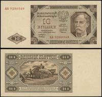 10 złotych 1.07.1948, seria AA, numeracja 928034