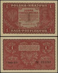 1 marka polska 23.08.1919, seria I-KO, numeracja