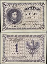 1 złoty 28.02.1919, seria 90 C, numeracja 020519