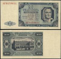 20 złotych 1.07.1948, seria AF, numeracja 815961