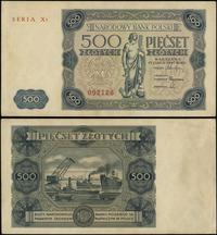 500 złotych 15.07.1947, seria X3, numeracja 0921