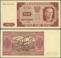 100 złotych 1.07.1948, seria KH, numeracja 56333