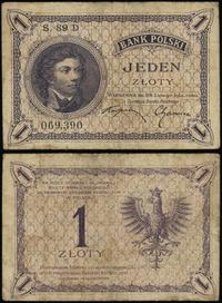 1 złoty 28.02.1919, seria 89 D, numeracja 069390