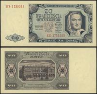 20 złotych 1.07.1948, seria EZ, numeracja 175938