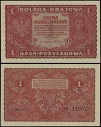 1 marka polska 23.08.1919, seria I-LJ, numeracja