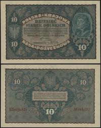 10 marek polskich 23.08.1919, seria II-AD, numer