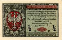 1/2 marki polskiej "jenerał" 9.12.1916, przebarw