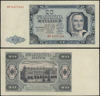 20 złotych 1.07.1948, seria BP, numeracja 647748