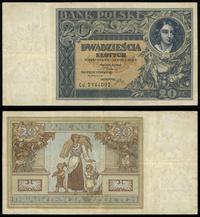 20 złotych 20.06.1931, seria CU, numeracja 21440