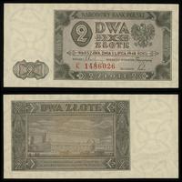2 złote 1.07.1948, seria K, numeracja 1486026, z