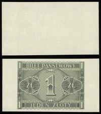 iedokończony druk 1 złoty 1.10.1938, strona głów