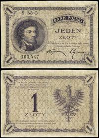 1 złoty 28.02.1919, seria 53 C, numeracja 063547