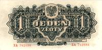 1 złoty 1944 "obowiązkowym", seria XA, Miłczak 1