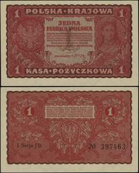 1 marka polska 23.08.1919, seria I-JB, numeracja