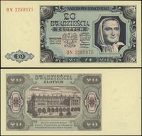 20 złotych 1.07.1948, seria HN, numeracja 228097