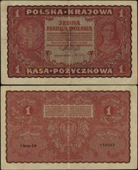 1 marka polska 23.08.1919, seria I-CN, numeracja