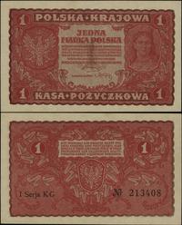 1 marka polska 23.08.1919, seria I-KG, numeracja