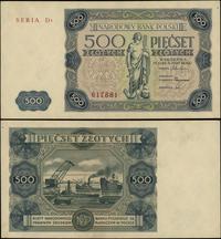 500 złotych 15.07.1947, seria D3, numeracja 6178